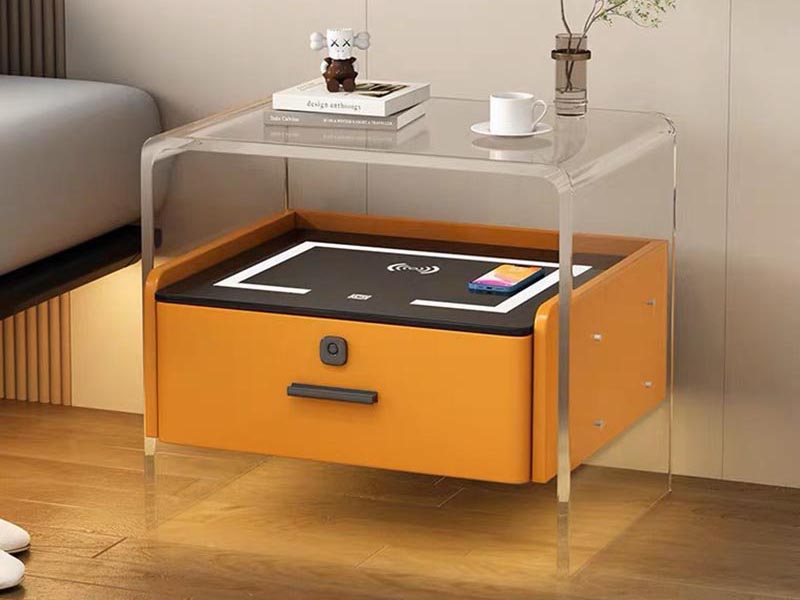 亞克力床頭柜廠家定制可無線充電手機