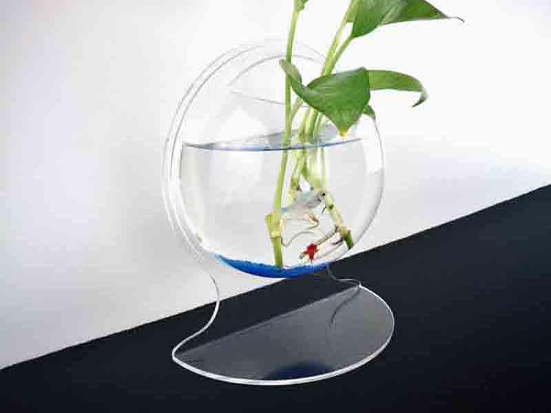 落地式桌面亞克力半圓魚(yú)缸定制